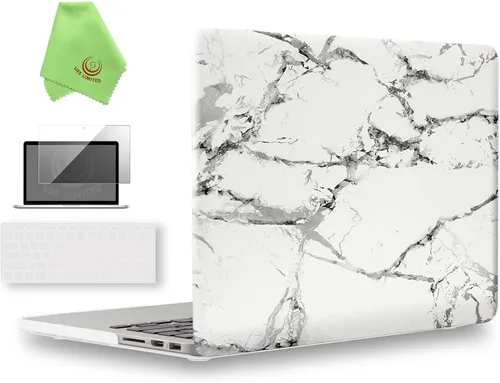 Miniatura 18 de UESWILL Funda rígida mate 3 en 1 compatible con MacBook Pro (Retina, 13 pulgadas, finales de 2012/2013/2014/principios de 2015), modelo A1425 / Negro