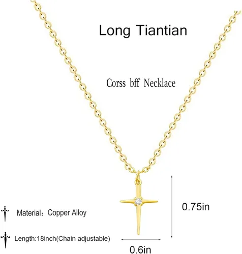Miniatura 2 de Collar largo tiantian Best Friend Nnecklace para 2 lindos elefantes mariposa collar sol mal ojo cruz colgante collar para niñas mejor amigo collares