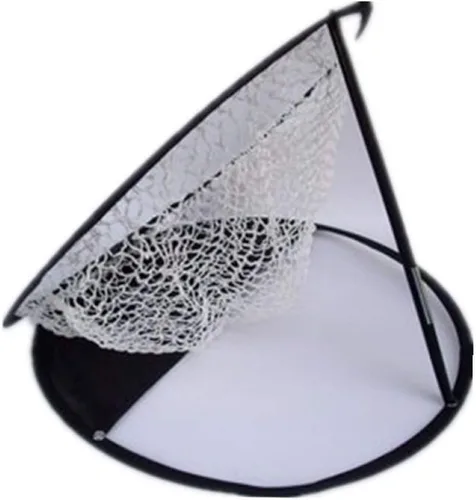 Miniatura 4 de Práctica de entrenamiento portátil de tiro de golf para practicar astillado, cesta de red duradera, portátil, plegable, color negro
