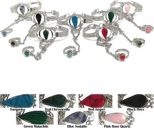 Miniatura 6 de Mia Jewel Shop - Pulsera de plata con forma de lágrima con anillo