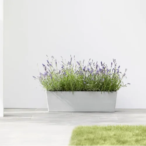 Miniatura 3 de Ecopots Bruges - Maceta compuesta rectangular moderna y duradera para interiores y exteriores, a base de reciclaje, color gris oscuro, 17.75 pulgadas