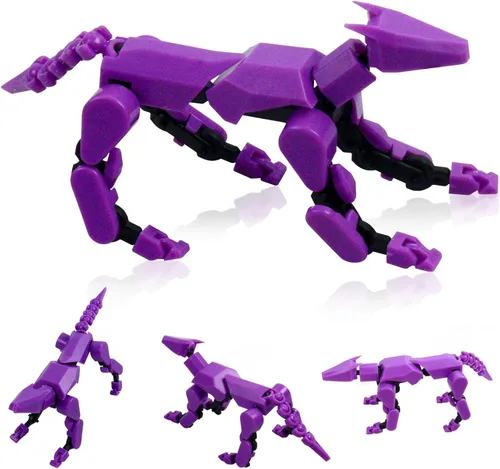 Miniatura 8 de Conjunto de Figura de Acción Titan13 (Ensamblaje Completado), Figura de Acción de Perro Robot Impresa en 3D, Perros Robot de Múltiples Negro