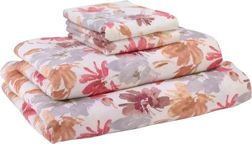 Miniatura 2 de Avanti Linens - Sábanas matrimoniales, juego de cama de franela de algodón, decoración del hogar suave y acogedora (flores silvestres, matrimonial)