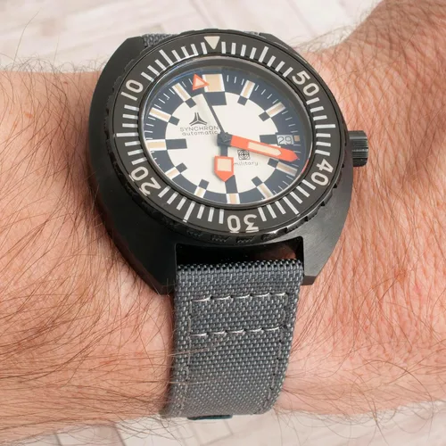 Miniatura 177 de StrapHabit Correa de reloj de liberación rápida, correa de reloj de tela de vela, dos longitudes, correa de reloj de piel de nailon, 0.748 in, 0.787