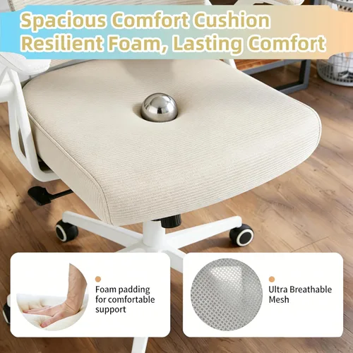 Miniatura 5 de Silla de oficina ergonómica, sillas de escritorio cómodas de 350 libras con reposacabezas ajustable y soporte de espalda lumbar, sillas