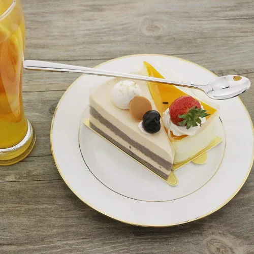 Miniatura 7 de Cuchara de mango largo, cuchara de té helado de 9 pulgadas, cucharadita de acero inoxidable 18/10 prémium para mezclar, mezclar cócteles, té, café