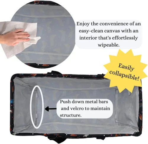 Miniatura 464 de NGIL Bolsa de comestibles reutilizable extra grande plegable de gran tamaño para comestibles, almacenamiento, picnic, playa, Bronco-negro occidental