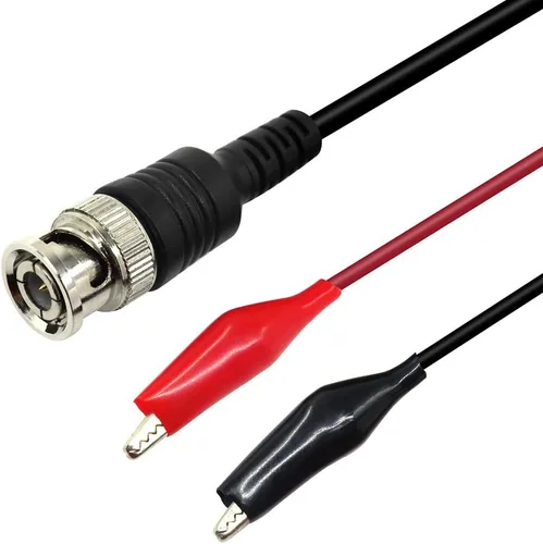 Miniatura 4 de Cable de prueba BNC Q9 a doble pinza de cocodrilo para prueba de osciloscopio (paquete de 2)