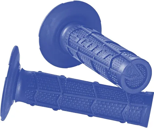 Scott Sports 233925-0003 Agarraderas de Manillar Radiales Azules Completas de Waffle para Motocicleta