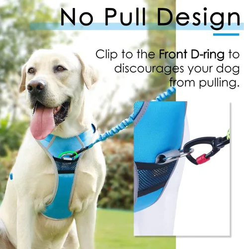 Miniatura 2 de ThinkPet Arnés deportivo transpirable, antitirones para perro, con asa, arnés reflectante y ajustable para perros medianos o grandes, clip trasero