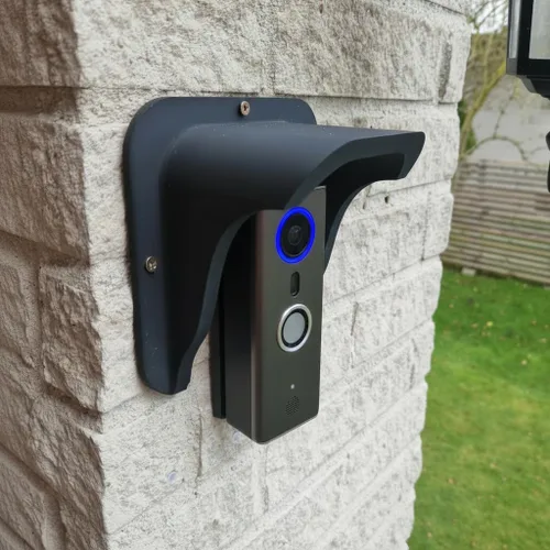 Miniatura 7 de Protector universal para timbre de puerta con video, protector contra la intemperie contra el sol y la lluvia con diseño antirreflejo, compatible