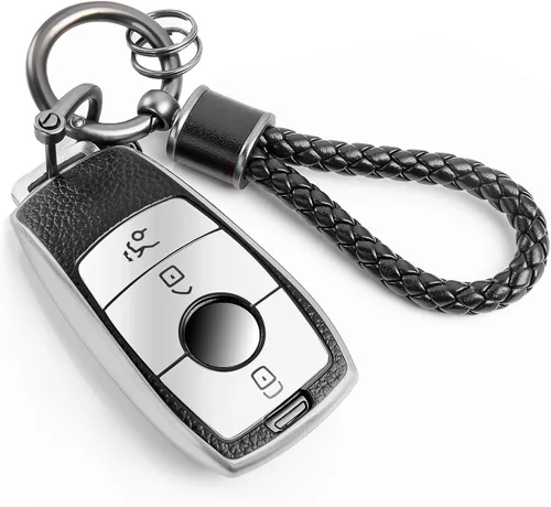 Miniatura 31 de Funda para llavero Jeep con llavero trenzado de diamante de lujo, funda suave mejorada para Wrangler Rubicon Gladiator JL JLU JT Sahara JLU Flip