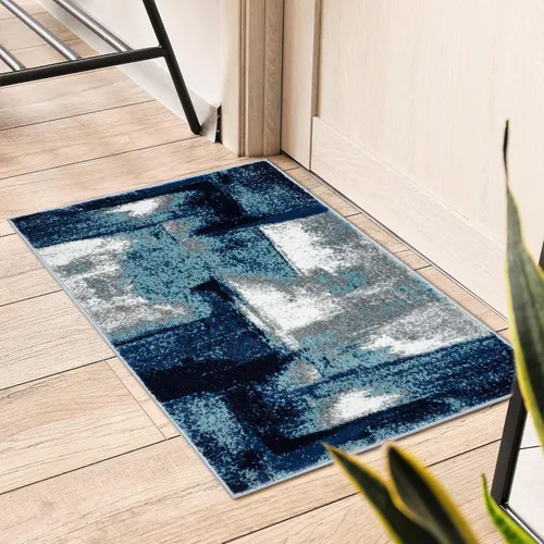 Miniatura 21 de Luxe Weavers - Alfombra abstracta, Lagos Collection 7558, color azul claro