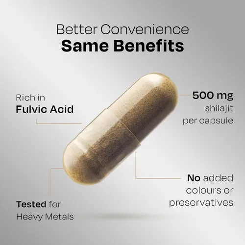 Miniatura 6 de Auric Shilajit/Shilajeet Energy 60 Cápsulas Shilajit puro probado en laboratorio