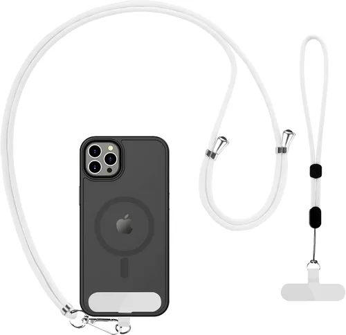 Miniatura 17 de CACOE Paquete de 2 cordones para teléfono, 1 correa ajustable para el cuello, 1 correa de muñeca, 2 almohadillas, cordones universales cruzados