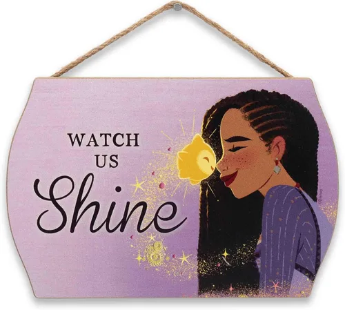 Miniatura 8 de Disney Wish Friends Are Magical - Decoración de pared de madera colgante – Adorable letrero de deseos para dormitorio de niños o sala de juegos Aqua