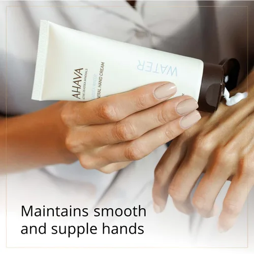 Miniatura 5 de AHAVA Crema de Manos Mineral de Agua del Mar Muerto - Hidratante de Manos para Manos Secas Agrietadas, Absorción Ligera y Rápida, Enriquecida