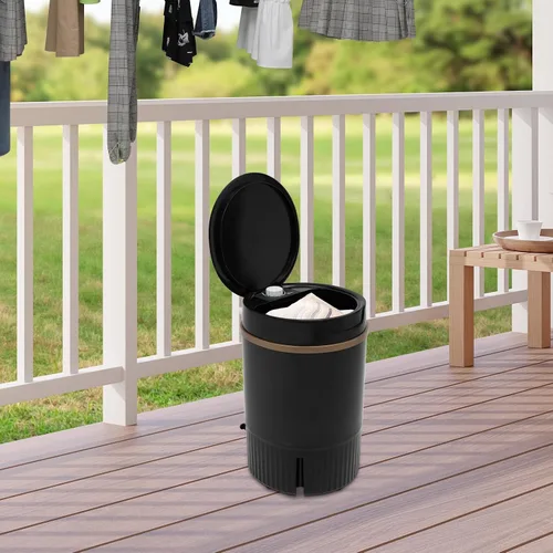 Miniatura 2 de Lavadora portátil de 4.5 L, mini lavadora semiautomática de 260 W con modo de deshidratación, lavadora de una sola tina con control de temporizador