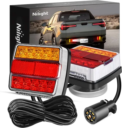 Miniatura 28 de Nilight Barra de luz trasera para remolque con señales de giro, parada y marcha atrás 3 en 1, luces de freno 2 paquetes, 9 pulgadas, 100 LED rojo