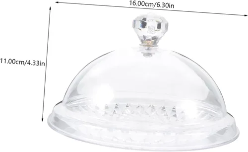 Miniatura 7 de UPKOCH Soporte transparente para tartas de polipropileno con tapa, tapa de cúpula, 12 "x 12