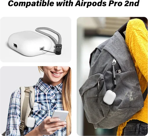 Miniatura 2 de oakxco Lanyard Compatible with Airpods Pro 2 Loop Plateado