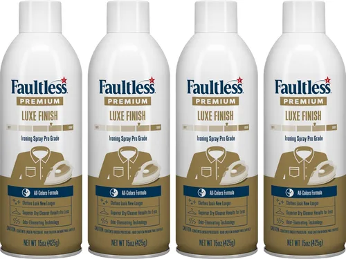Miniatura 4 de Faultless Spray de planchado Premium Luxe (15 onzas, paquete de 2) – Spray profesional de hierro para almidonar ropa y tela – Reduce el tiempo de 2