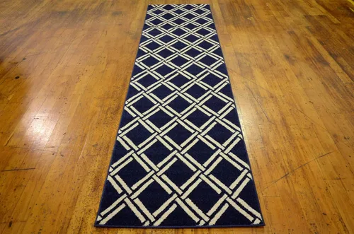 Miniatura 101 de Unique Loom Trellis Collection - Alfombra geométrica moderna azul marino (9 pies x 12 pies)