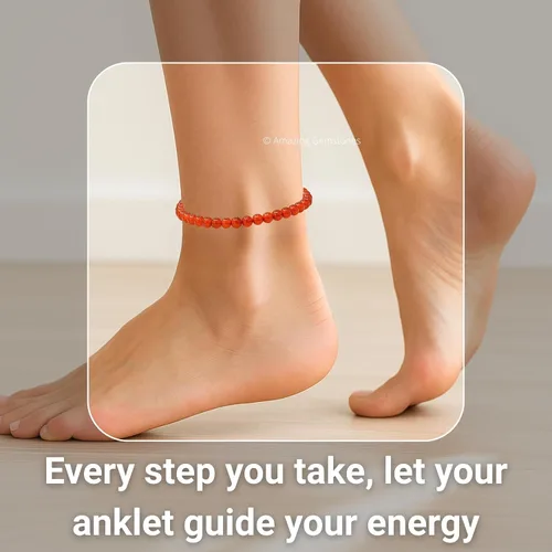 Miniatura 245 de Amazing Gemstone Crystal Anklet Ankle Bracelets for Women - Waterproof Beaded Healing Crystal Anklets, Plus Size Chakra Gemstone Bead Anklet