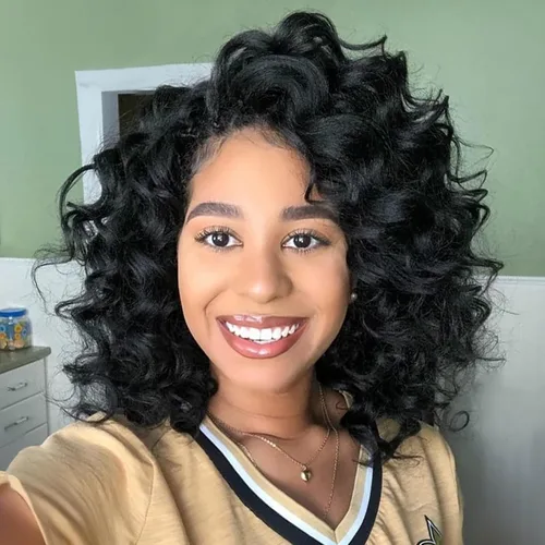 Miniatura 26 de Cabello de ganchillo con ondas oceánicas, 12 pulgadas, 8 paquetes de 3 tonos, cabello rizado de longitud media, rizado y ondulado profundo