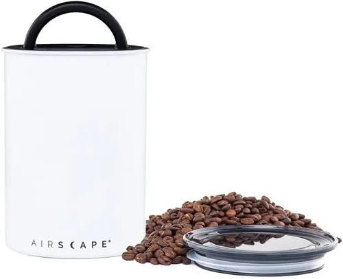Planetary Design Airscape® - Recipiente de café de acero inoxidable | Contenedor de almacenamiento de alimentos | Tapa interna patentada de émbolo