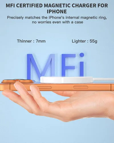 Miniatura 2 de Cargador inalámbrico magnético de 10 pies, paquete de 2 cargadores rápidos Apple Mag-Safe cargador magnético de carga para iPhone 17Pro Max/16 Pro