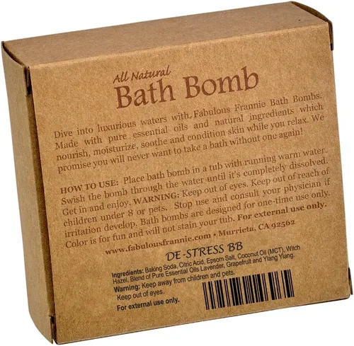 Miniatura 2 de Fabulous Frannie De-Stress Natural - Juego de bombas de baño hechas a mano, rico en aceite esencial, sal mineral, aceite de coco, hamamelis