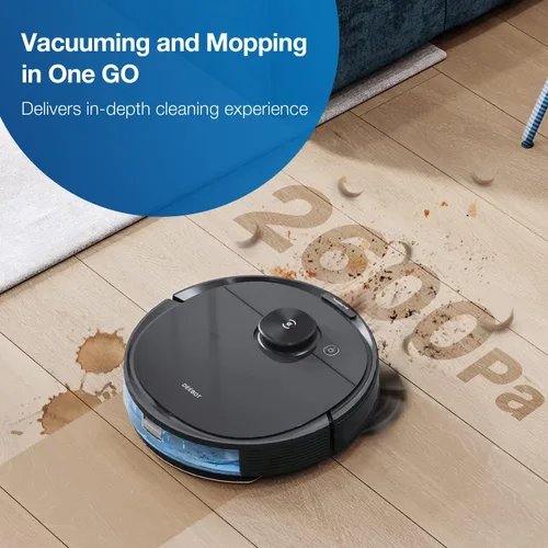 Miniatura 2 de ECOVACS Deebot N8 Pro+ Robot aspirador y limpiador de trapeador, con estación de vacío automático, succión de 2600 Pa, navegación LiDAR basada