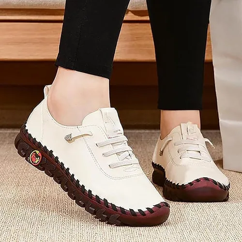 Miniatura 4 de Ortho Stride Plus Zapatos para mujer, zapatos ortopédicos suaves, zapatos planos antideslizantes de cabeza redonda, zapatos planos de cuero suave
