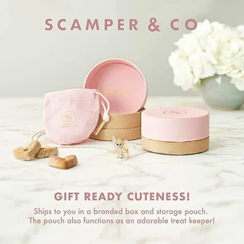 Miniatura 5 de SCAMPER & CO Collar con colgante de raza de perro para mujeres y niñas, dije de cachorro de piedra preciosa auténtica y circonita cúbica, regalo
