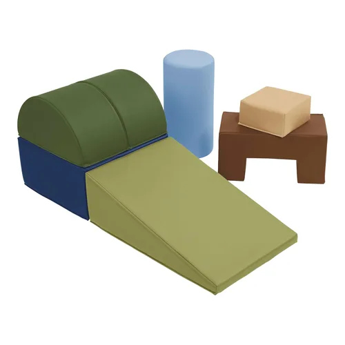 Miniatura 10 de ECR4Kids SoftZone Crawl and Climb Playtime Playset, bloques de construcción, surtido, 6 piezas