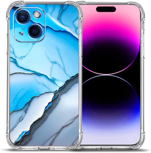 Miniatura 8 de Funda para iPhone 15, colorida mariposa flores protección contra caídas a prueba de golpes TPU cuerpo completo protector resistente a los arañazos