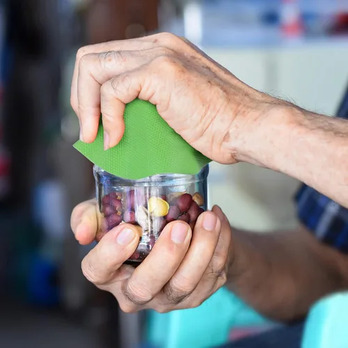 Miniatura 6 de Almohadilla de agarre para abridor de tarros, 4 pinzas de goma para tarros de tapa multifunción para personas mayores con artritis manos débiles