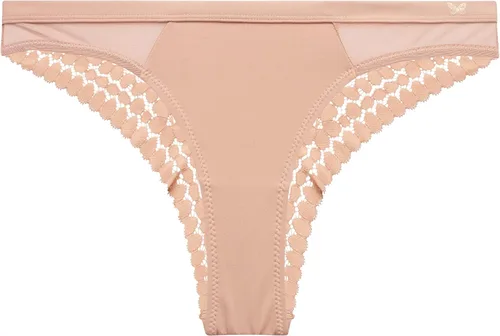 Miniatura 4 de Jessica Simpson Ropa interior para mujer - Paquete de 3 bragas Tanga de encaje de microfibra (S-XL)