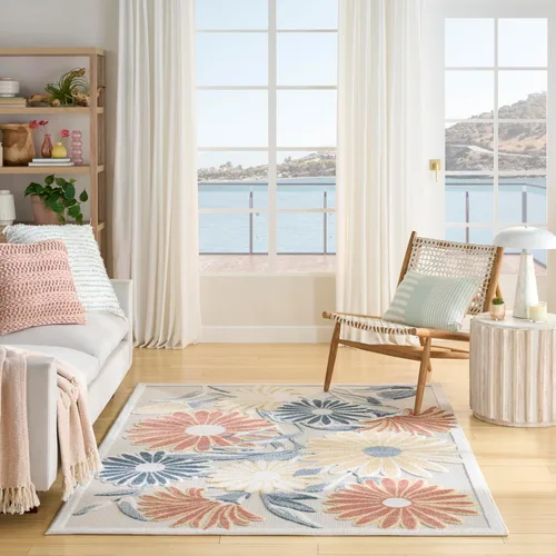 Miniatura 30 de Nourison Home Aloha - Alfombra beige de 2 pies 3 pulgadas x 12 pies, fácil de limpiar, no se desprende, para dormitorio, sala de estar, comedor