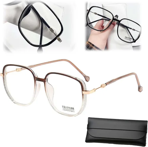 Miniatura 12 de Lentes de lectura portátiles a la moda para mujer, anti luz azul, cuadrados, con bloqueo de luz azul, portátiles ultraligeros (negro, 0)