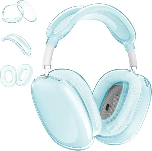 Miniatura 36 de Aircawin Funda transparente para AirPods Max, funda transparente a prueba de golpes para Airpods Max, funda protectora de TPU suave antiarañazos,