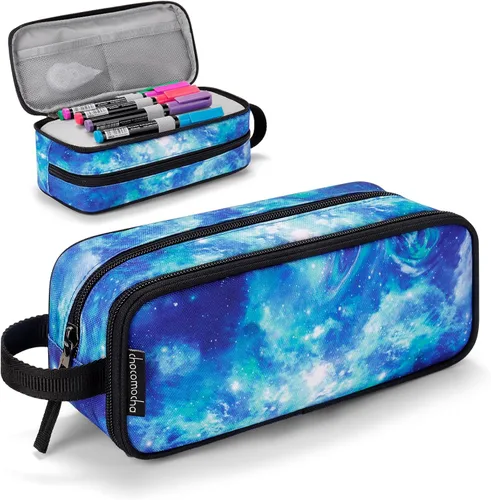 Miniatura 22 de Estuche para lápices Choco Mocha para niñas, estuche suave con cierre para niñas, estuche para lápices para la escuela, bolsa de lápices arcoíris