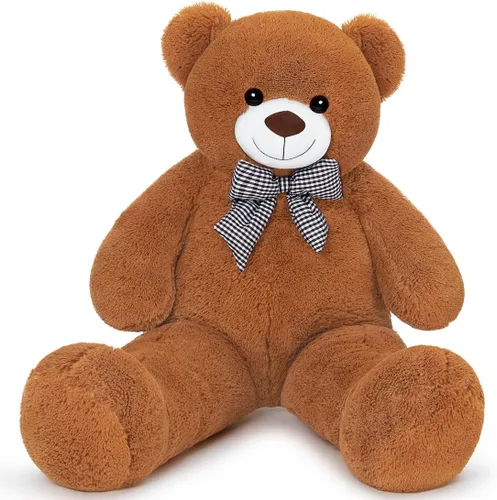 Miniatura 10 de Oso de peluche gigante de 47", enormes animales de peluche suaves, peluches suaves de 4 pies, gran oso de regalo para niños, novia, día de San Crema