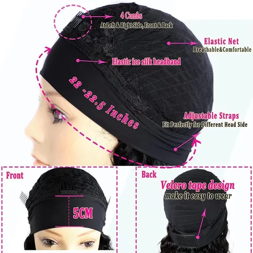 Miniatura 4 de Punmasa Peluca de cabello humano con diadema de onda profunda 99J de cabello humano para mujer, sin pegamento, sin encaje frontal, hecha a máquina