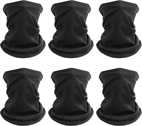 Awumbuk Polaina para el cuello para hombres y mujeres, paquete de 6 máscaras faciales transpirables para protección solar UV bandana bufanda