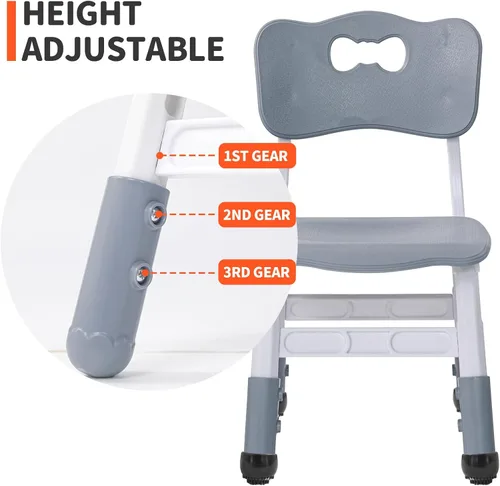 Miniatura 4 de UNICOO Silla para niños, silla de aula para niños adecuada para el aula familiar, preescolar, guardería, sala de juegos, silla infantil de altura