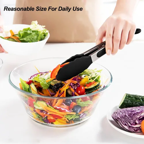 Miniatura 9 de Juego de utensilios de cocina de silicona, espátulas y cucharas antiadherentes grandes y resistentes al calor para cocina, ideales sin BPA