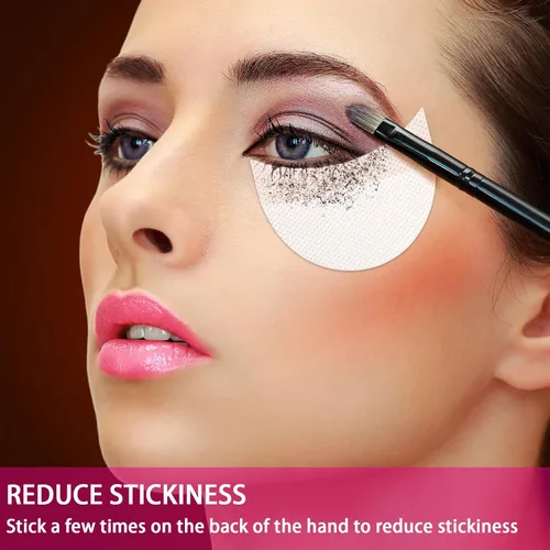 Miniatura 4 de TailaiMei 120 protectores de sombra de ojos, plantilla de sombra de ojos para evitar residuos de maquillaje, almohadilla de gel sin pelusa