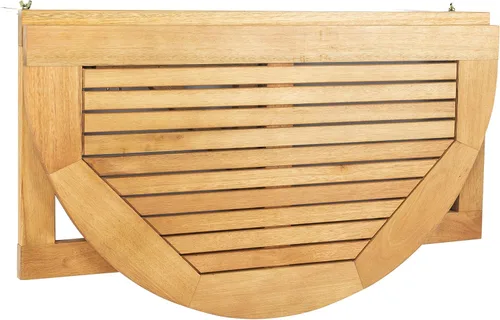 Miniatura 6 de Safavieh - Colección Owens al aire libre PAT7045A, mesa colgante de medio tamaño para balcón, de madera de teca natural